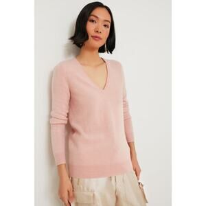 TUCKERNUCK Soft Pink Cashmere V-Neck Sweater Size XL NWT Retail $178 Tuckernuck